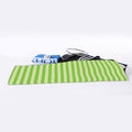 Green Striped Pattern Print Sports Towel