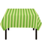 Green Striped Pattern Print Tablecloth