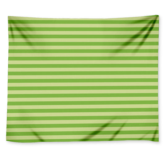 Green Striped Pattern Print Tapestry