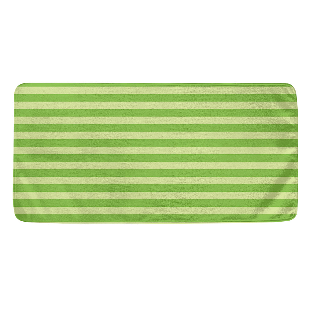 Green Striped Pattern Print Towel
