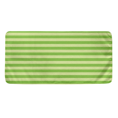 Green Striped Pattern Print Towel