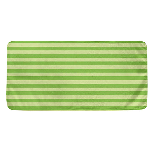 Green Striped Pattern Print Towel