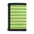 Green Striped Pattern Print Trifold Wallet