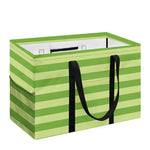 Green Striped Pattern Print Utility Tote Bag