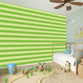 Green Striped Pattern Print Wall Sticker