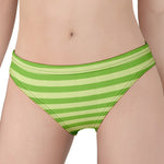 Green Striped Pattern Print Women's Panties