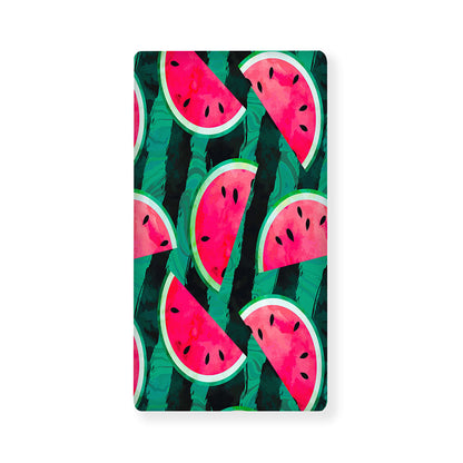Green Striped Watermelon Pattern Print Baby Crib Sheet