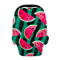 Green Striped Watermelon Pattern Print Baby Seat Cover