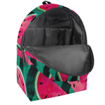 Green Striped Watermelon Pattern Print Backpack