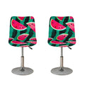 Green Striped Watermelon Pattern Print Bar Stool Covers