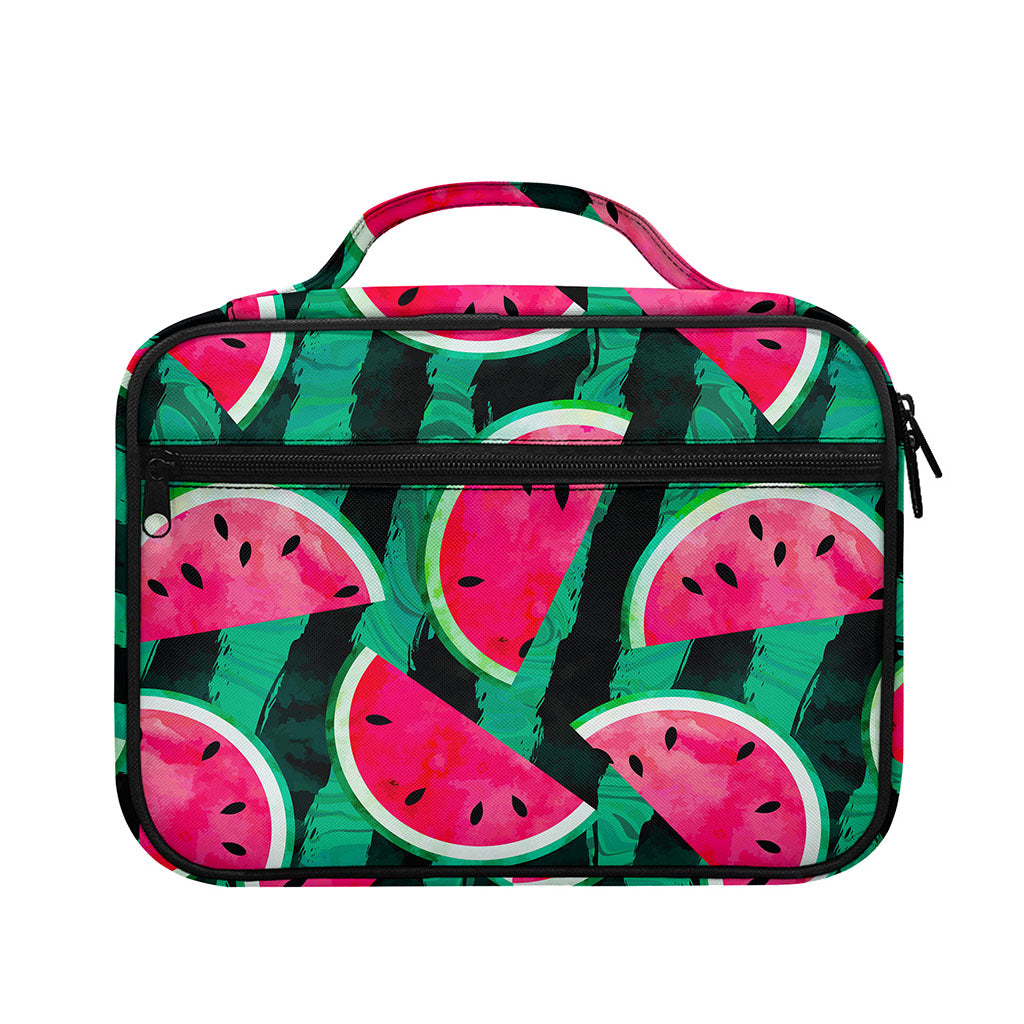 Green Striped Watermelon Pattern Print Briefcase Bible Bag
