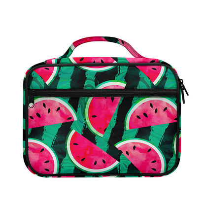 Green Striped Watermelon Pattern Print Briefcase Bible Bag