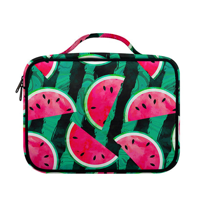 Green Striped Watermelon Pattern Print Briefcase Bible Bag