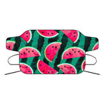 Green Striped Watermelon Pattern Print Car Windshield Snow Cover