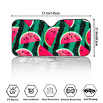 Green Striped Watermelon Pattern Print Car Windshield Sun Shade