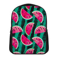 Green Striped Watermelon Pattern Print Casual Backpack