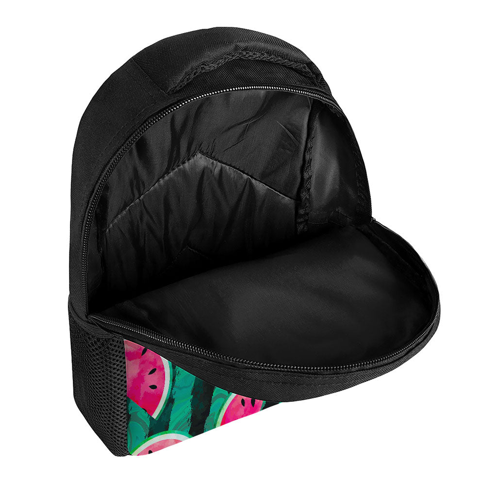 Green Striped Watermelon Pattern Print Casual Backpack
