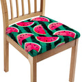 Green Striped Watermelon Pattern Print Chair Cushion Cover