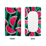 Green Striped Watermelon Pattern Print Changing Pad Cover