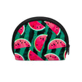 Green Striped Watermelon Pattern Print Coin Purse