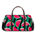 Green Striped Watermelon Pattern Print Duffel Bag
