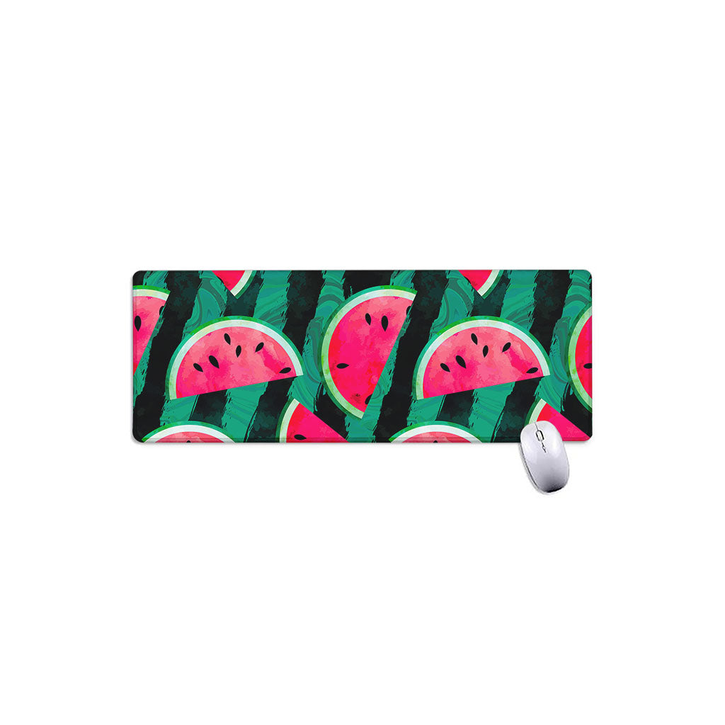 Green Striped Watermelon Pattern Print Extended Mouse Pad