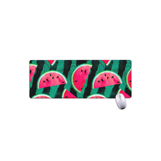 Green Striped Watermelon Pattern Print Extended Mouse Pad