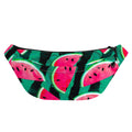 Green Striped Watermelon Pattern Print Fanny Pack