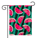 Green Striped Watermelon Pattern Print House Flag