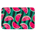 Green Striped Watermelon Pattern Print Indoor Door Mat