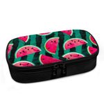 Green Striped Watermelon Pattern Print Insulin Cooler Travel Case
