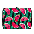 Green Striped Watermelon Pattern Print Laptop Sleeve