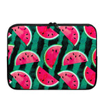 Green Striped Watermelon Pattern Print Laptop Sleeve