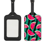 Green Striped Watermelon Pattern Print Luggage Tag