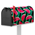 Green Striped Watermelon Pattern Print Mailbox Cover