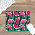 Green Striped Watermelon Pattern Print Mouse Pad