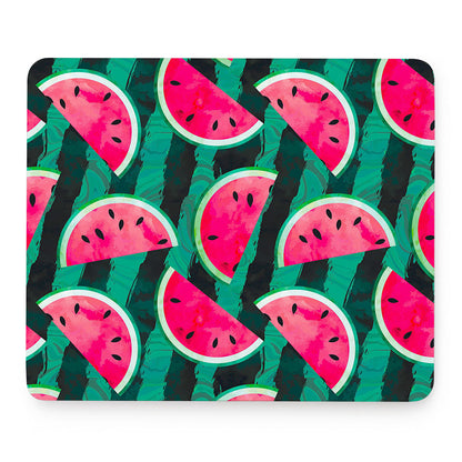 Green Striped Watermelon Pattern Print Mouse Pad
