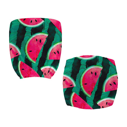 Green Striped Watermelon Pattern Print Office Chair Cover