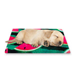 Green Striped Watermelon Pattern Print Pet Cooling Mat Cover