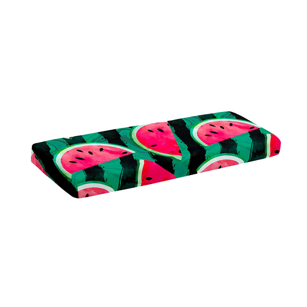 Green Striped Watermelon Pattern Print Piano Keyboard Cover