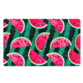 Green Striped Watermelon Pattern Print Polyester Doormat