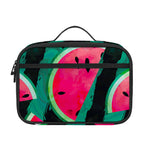 Green Striped Watermelon Pattern Print Portable Lunch Bag