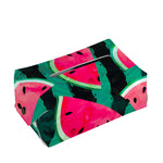 Green Striped Watermelon Pattern Print Rectangle Tissue Box Cover