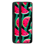Green Striped Watermelon Pattern Print Refrigerator Handle Covers