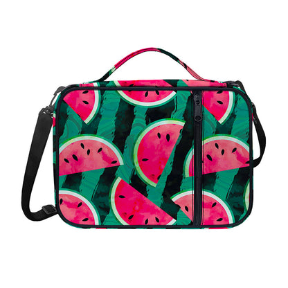 Green Striped Watermelon Pattern Print Shoulder Strap Bible Bag