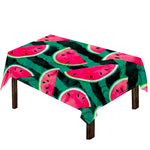 Green Striped Watermelon Pattern Print Tablecloth
