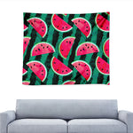 Green Striped Watermelon Pattern Print Tapestry