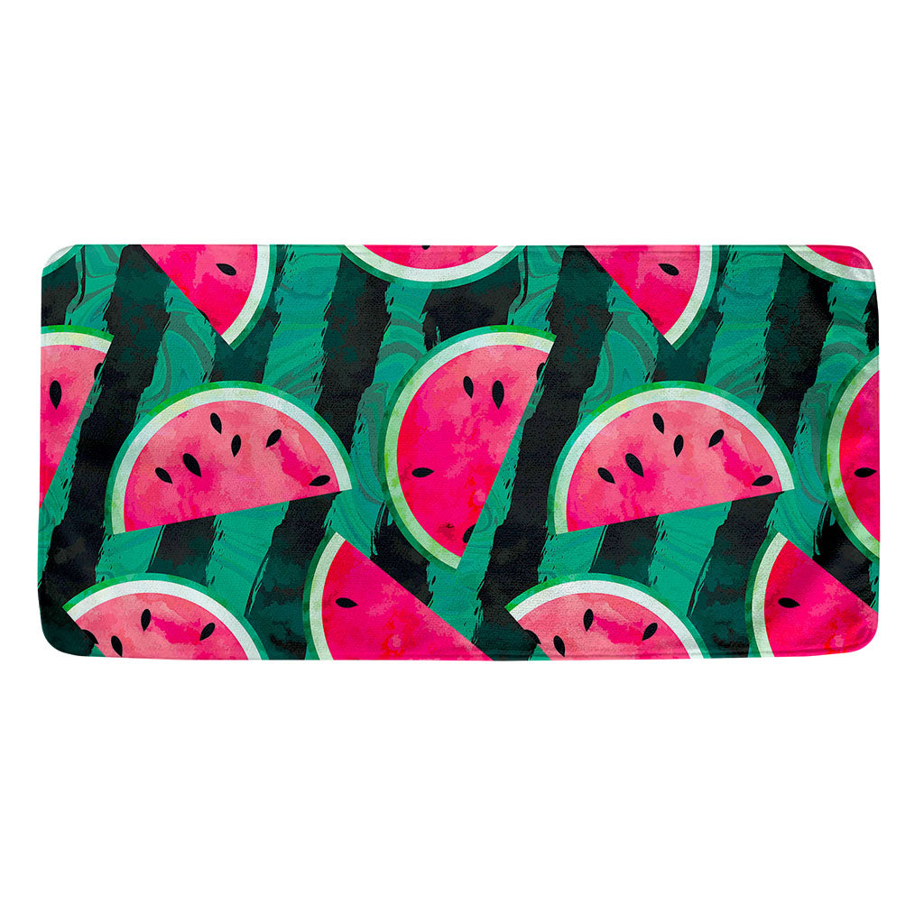 Green Striped Watermelon Pattern Print Towel