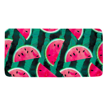 Green Striped Watermelon Pattern Print Towel