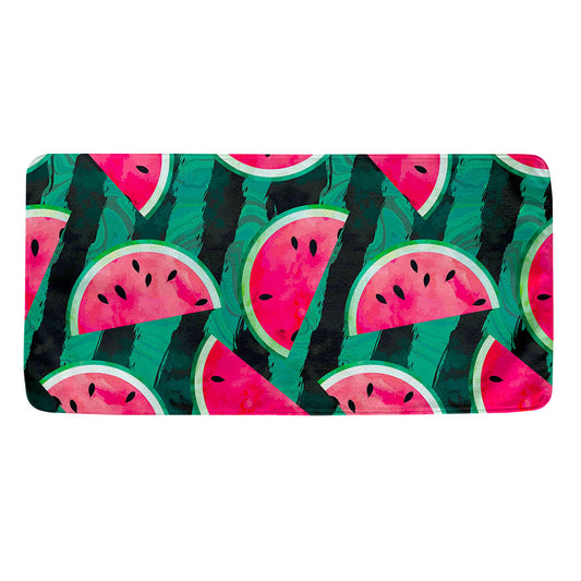 Green Striped Watermelon Pattern Print Towel